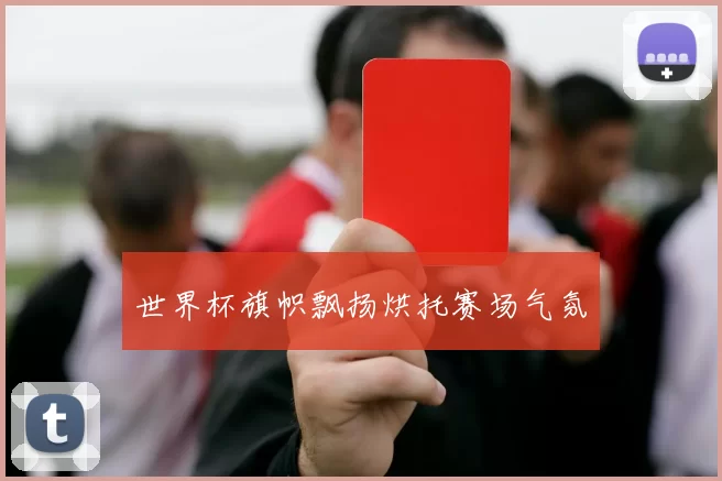 世界杯旗帜飘扬烘托赛场气氛